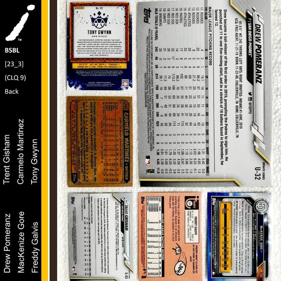 San Diego Padres 6 Card Lot - BSBL [23_3] - Picture 2 of 14